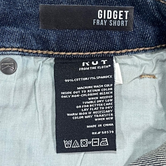 KUT from the Kloth Gidget Fray Shorts  Festival Stretch Casual‎ Size 6 30x4 Boho - Picture 8 of 10